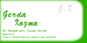 gerda kozma business card